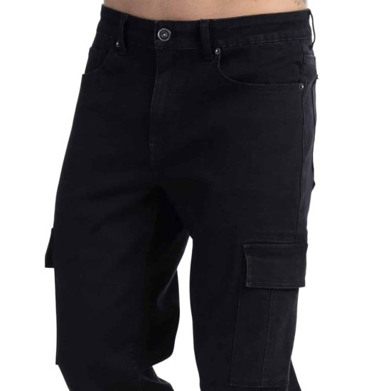Pantalon Hombre Cargo tiro alto negro Ellus - Imagen 2