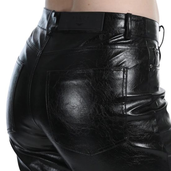 PANTALON RECTO PU NEGRO MUJER ELLUS - Imagen 4