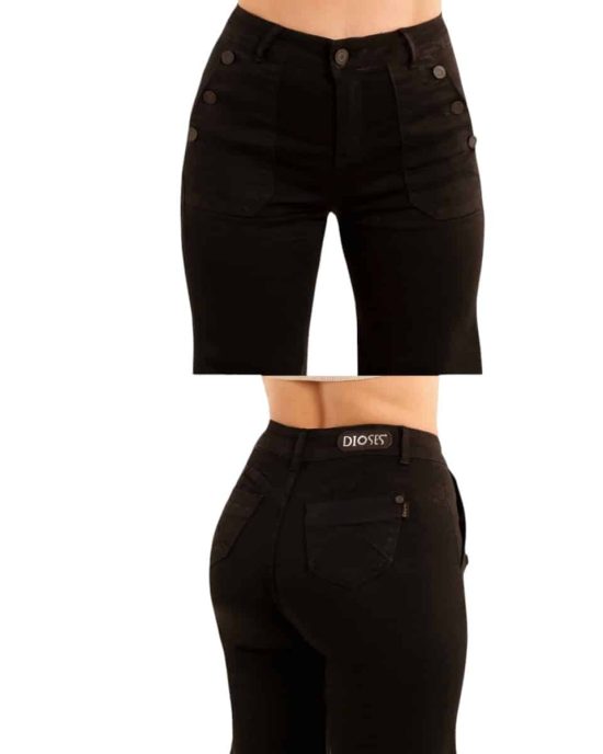 JEANS LORETTA PALAZZO BLACK DIVINE - Imagen 2
