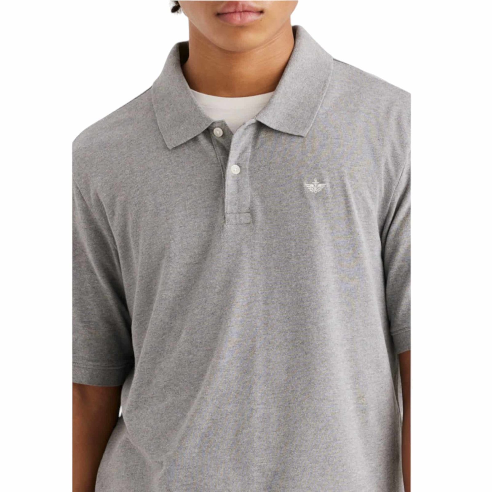 Polera Hombre Polo Rib Collar Regular Fit Gris Dockers - Imagen 3