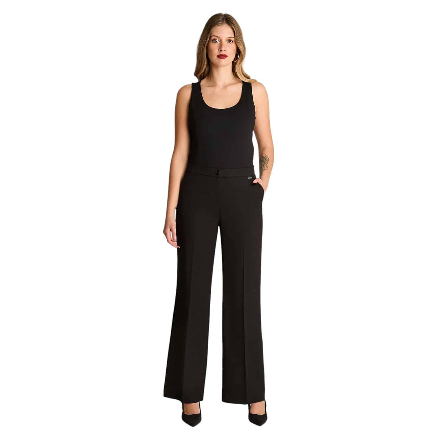 PANTALON FORMAL PALAZZO NEGRO LDP - Imagen 4