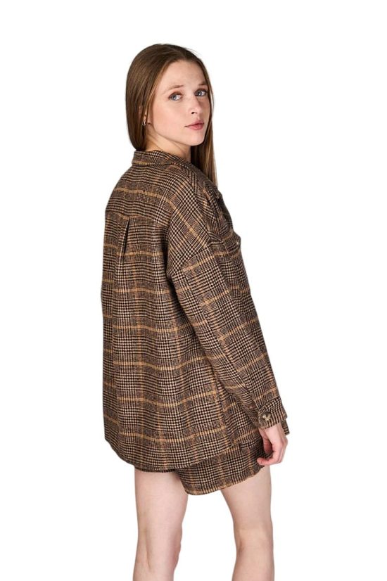 Chaqueta Cuadros Javiera Café Eclipse - Imagen 2