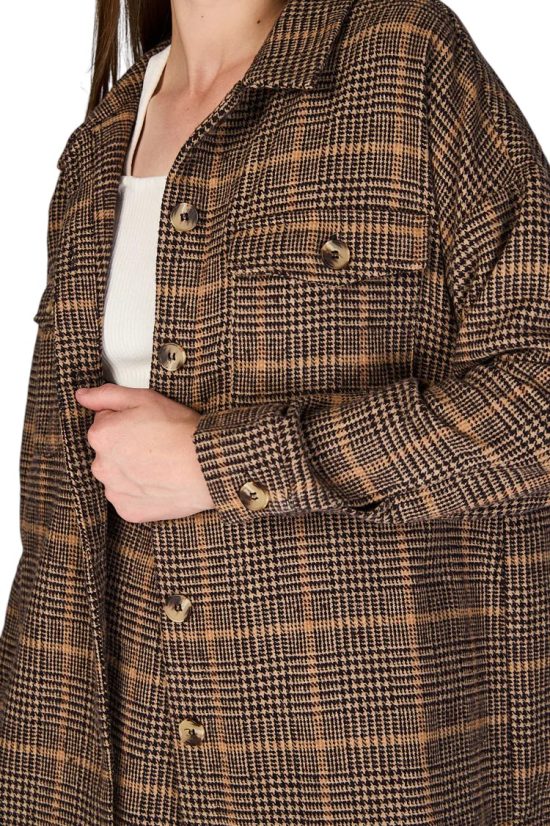 Chaqueta Cuadros Javiera Café Eclipse - Imagen 3