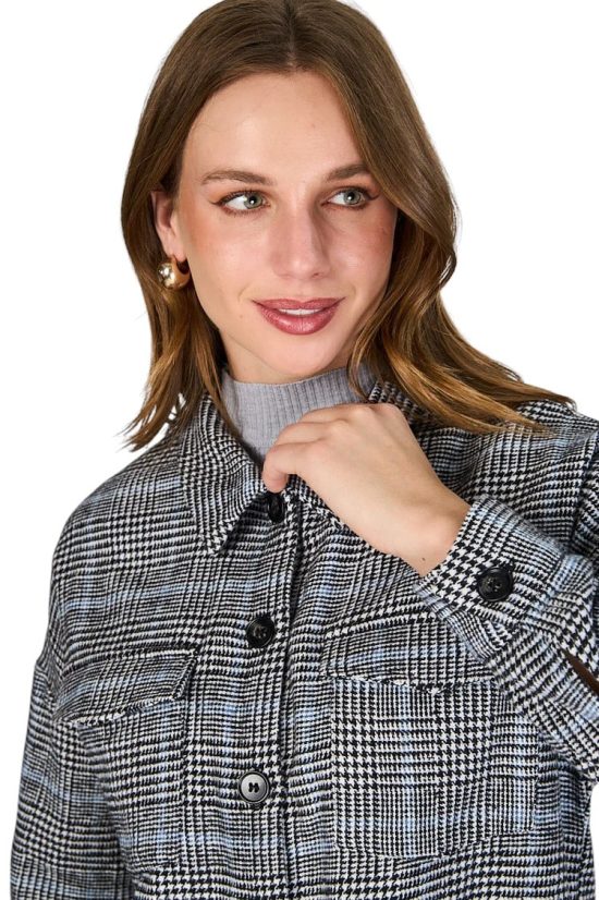 Chaqueta Cuadros Javiera Gris Eclipse - Imagen 3