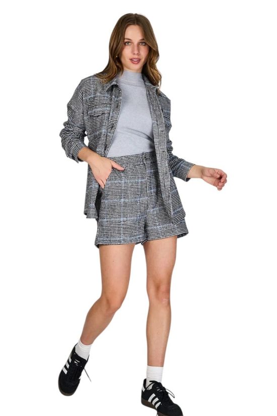 Chaqueta Cuadros Javiera Gris Eclipse - Imagen 4