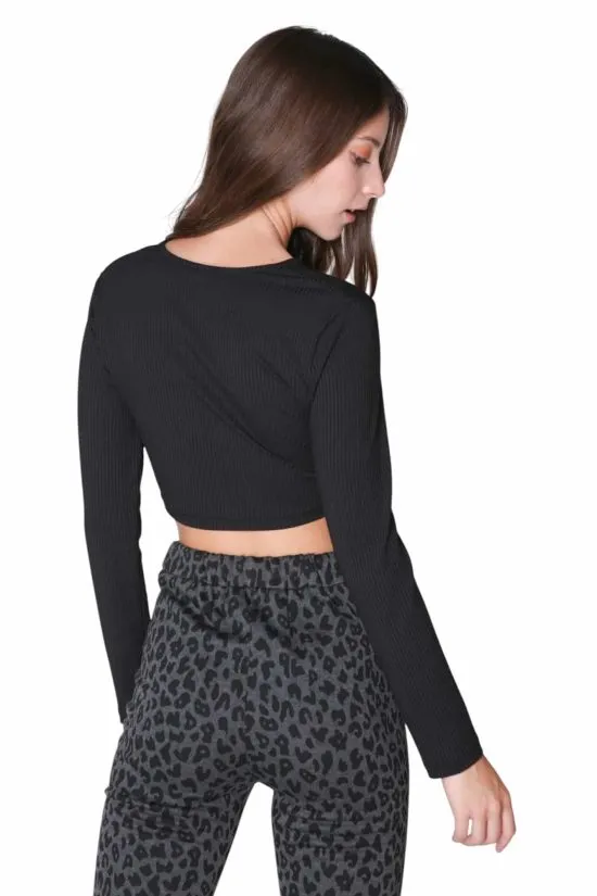 Polera Amelie Negro Atrevida - Imagen 2