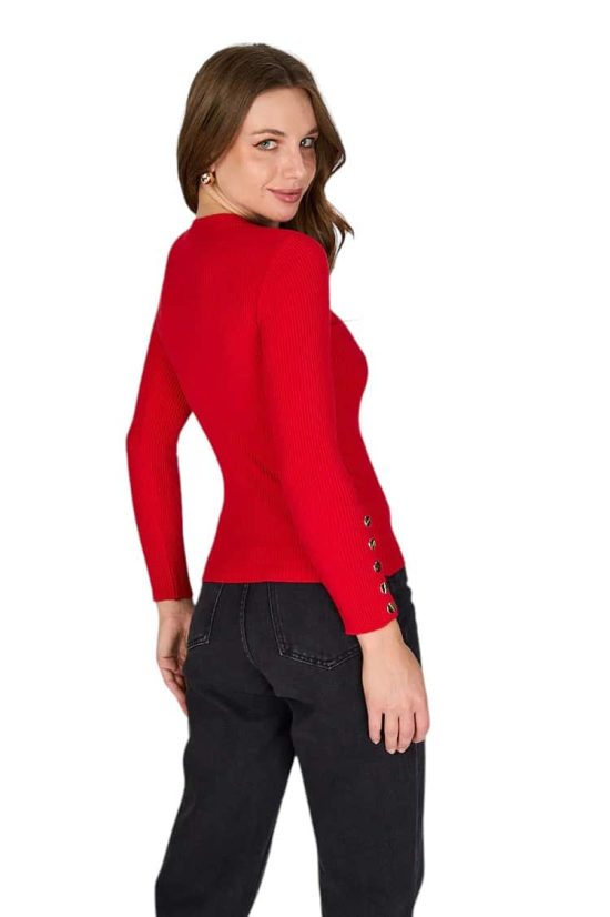 POLERA TEJIDA VIRGI ROJO ECLIPSE - Imagen 2