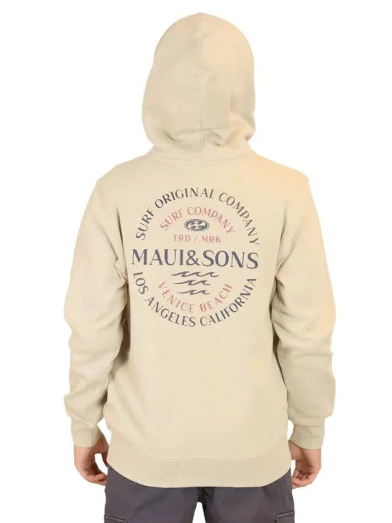 Poleron Niño Fullzipper 5O534-MI Liso Beige Maui - Imagen 2