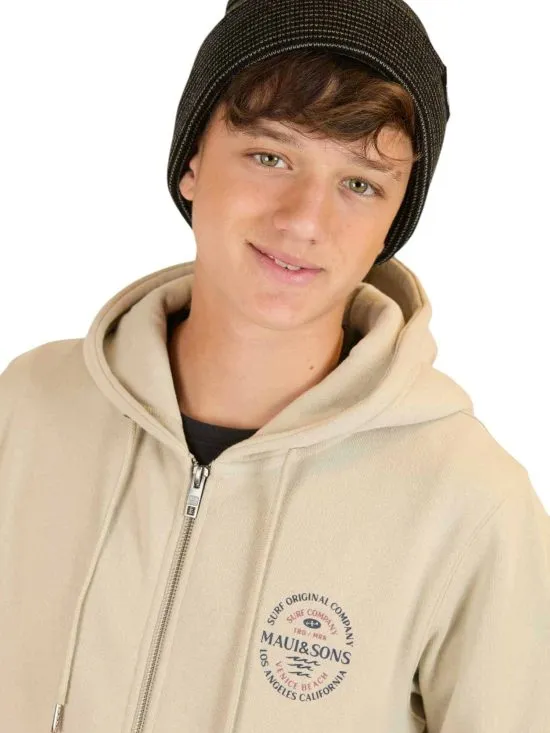 Poleron Niño Fullzipper 5O534-MI Liso Beige Maui - Imagen 3