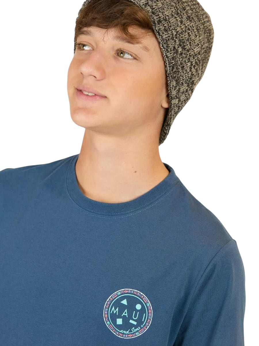 Polera Niño MC 5P435-MI Liso Denim Maui - Imagen 3