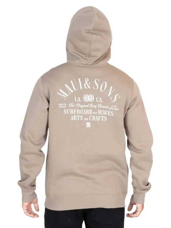 Poleron Hombre Canguro 5O609-MI Liso Khaki Maui - Imagen 2