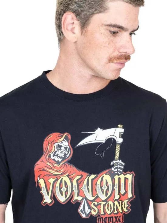 POLERA MC 7P149-MI LISO BLACK VOLCOM - Imagen 3