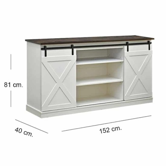 Rack Para Tv 55″ Caburga White MSA - Imagen 4