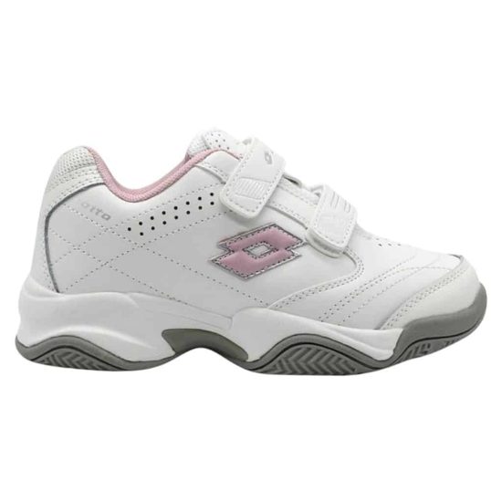 ZAPATILLA ESCOLAR JUVENIL COURT S BLANCO/ROSADO LOTTO