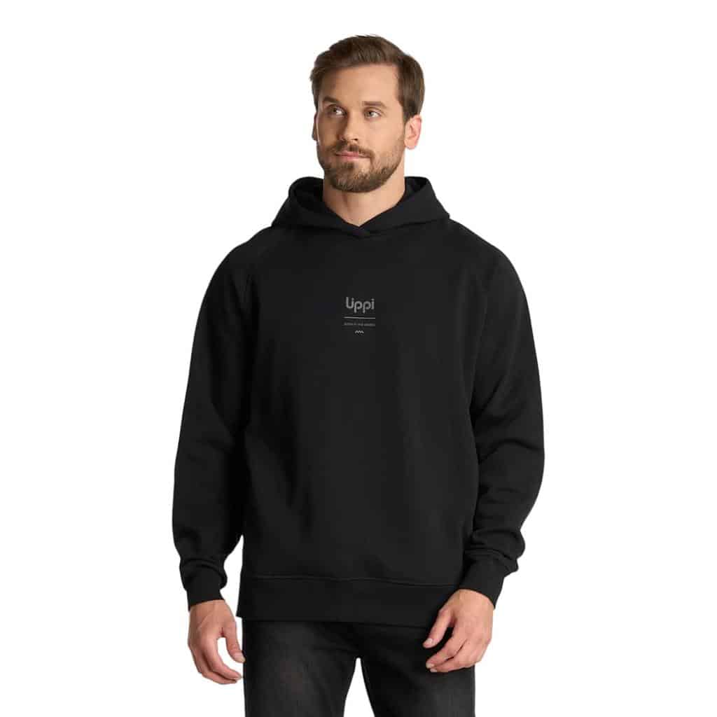 Poleron Hombre Ulmo Hoody Negro Lippi