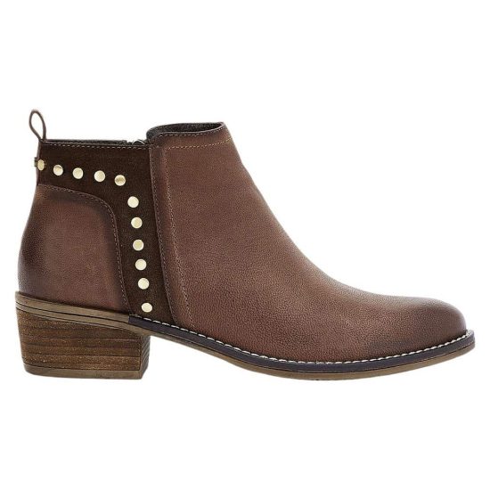 BOTIN MUJER ENVEJECIDO GINA CHOCOLATE GACEL