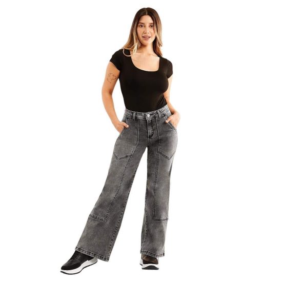 JEANS BARCELONA GREY WIDE LEG DIVINE
