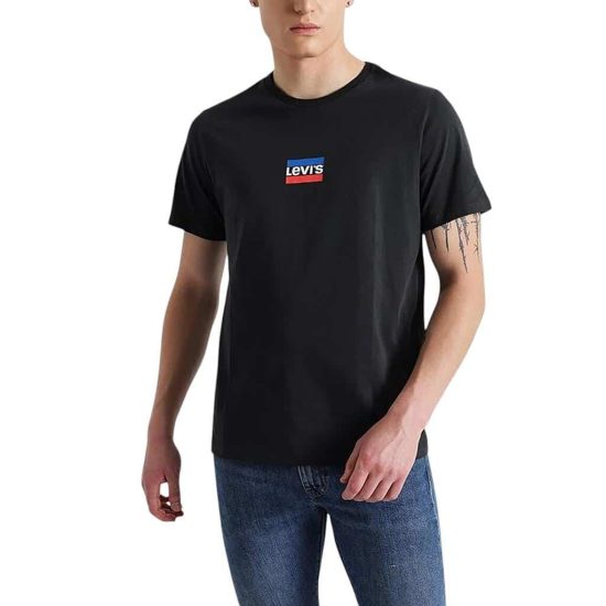 Polera Hombre Regular Fit Gráfica Negra Levis
