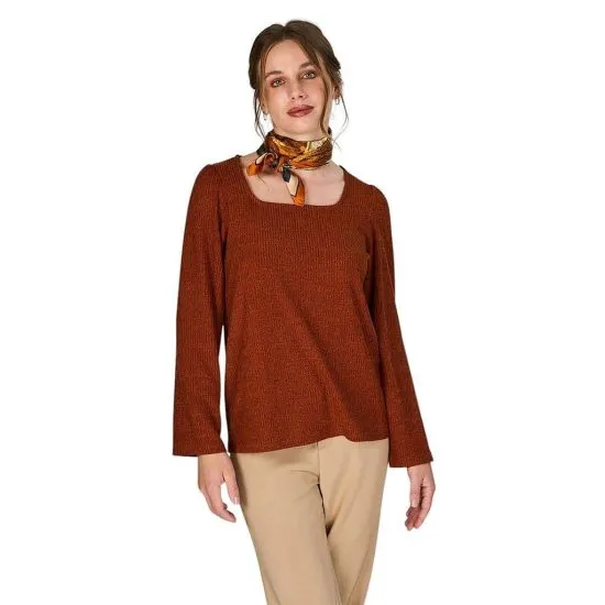 BLUSA TEJIDA LUANA TERRACOTA ECLIPSE