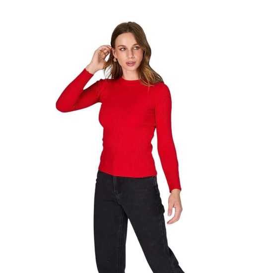 POLERA TEJIDA VIRGI ROJO ECLIPSE