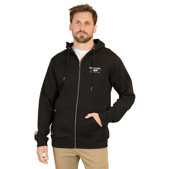 POLERON FULLZIPER HOMBRE NEGRO RIP CURL