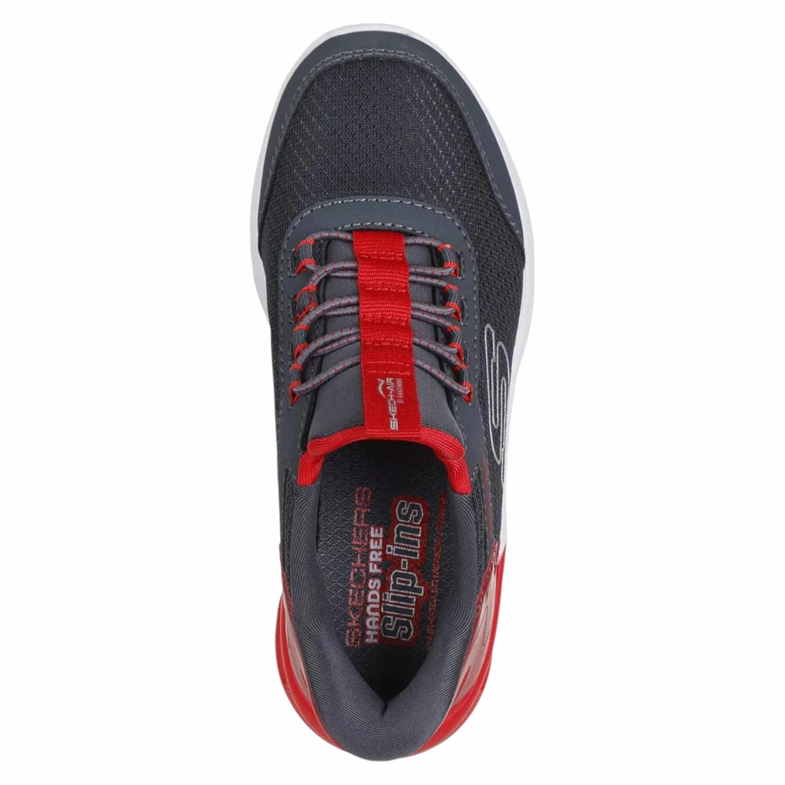 ZAPATILLA NIÑO MICROSPEC MAX BRISK STRIPE GRIS SKECHERS - Imagen 2