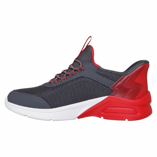ZAPATILLA NIÑO MICROSPEC MAX BRISK STRIPE GRIS SKECHERS - Imagen 3
