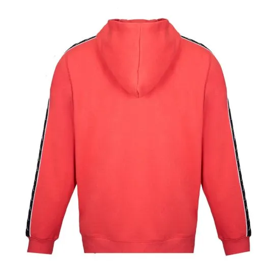 Poleron Hombre Grey Omini Rojo Hoodie Kappa - Imagen 2