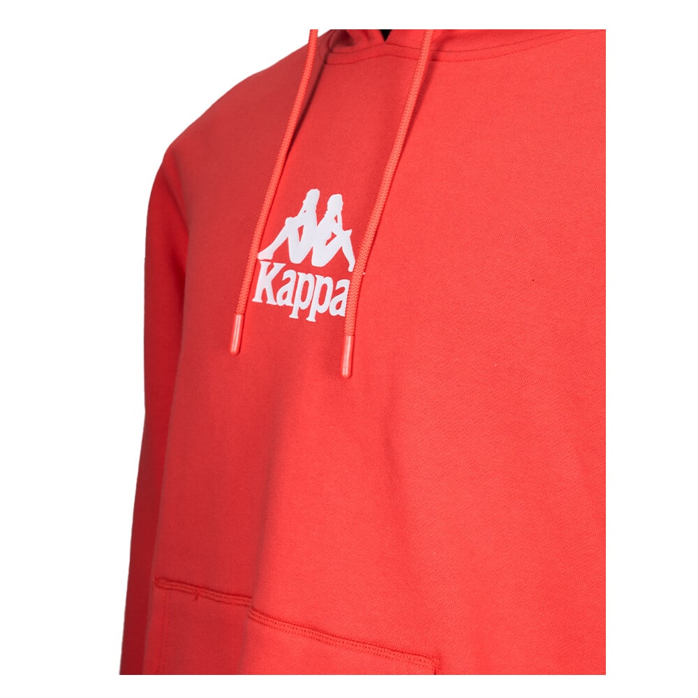 Poleron Hombre Grey Omini Rojo Hoodie Kappa - Imagen 3
