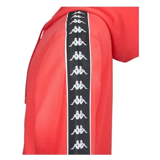 Poleron Hombre Grey Omini Rojo Hoodie Kappa - Imagen 5