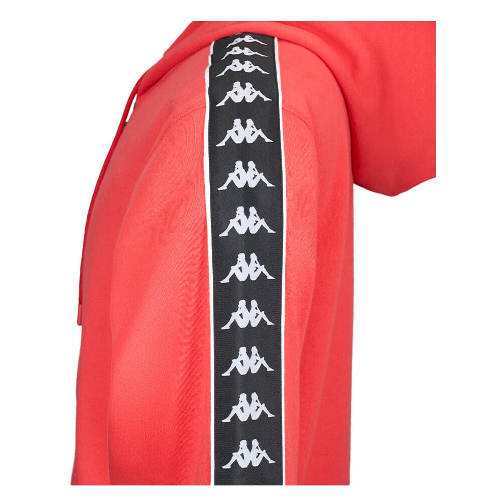 Poleron Hombre Grey Omini Rojo Hoodie Kappa - Imagen 5