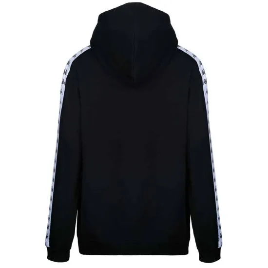 Poleron Hombre Kappa Hoodie Iconic Black White - Imagen 2