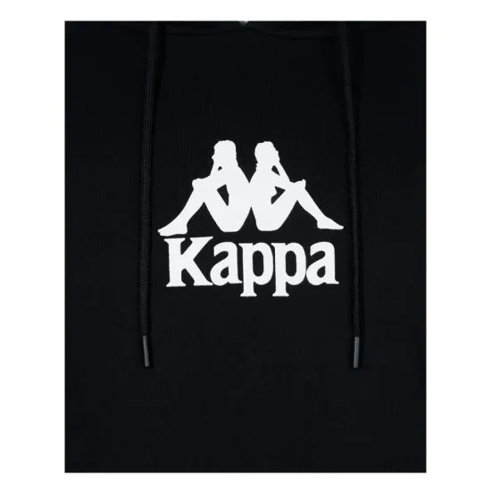 Poleron Hombre Kappa Hoodie Iconic Black White - Imagen 3