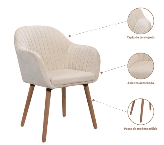 BUTACA DIAMANTE BEIGE - Imagen 3