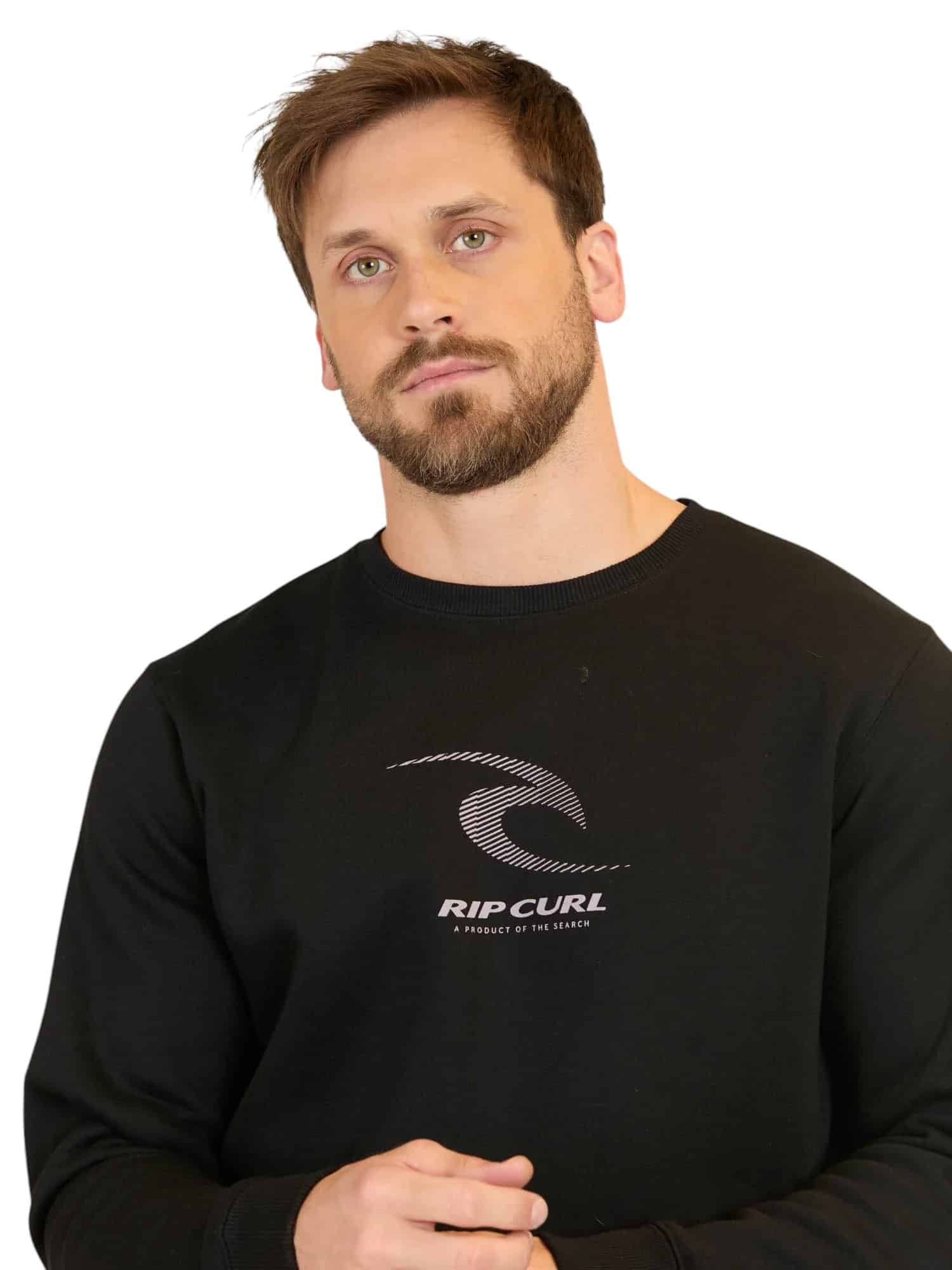 POLERON HOMBRE SEARCH ART LISO BLACK RIP CURL - Imagen 3