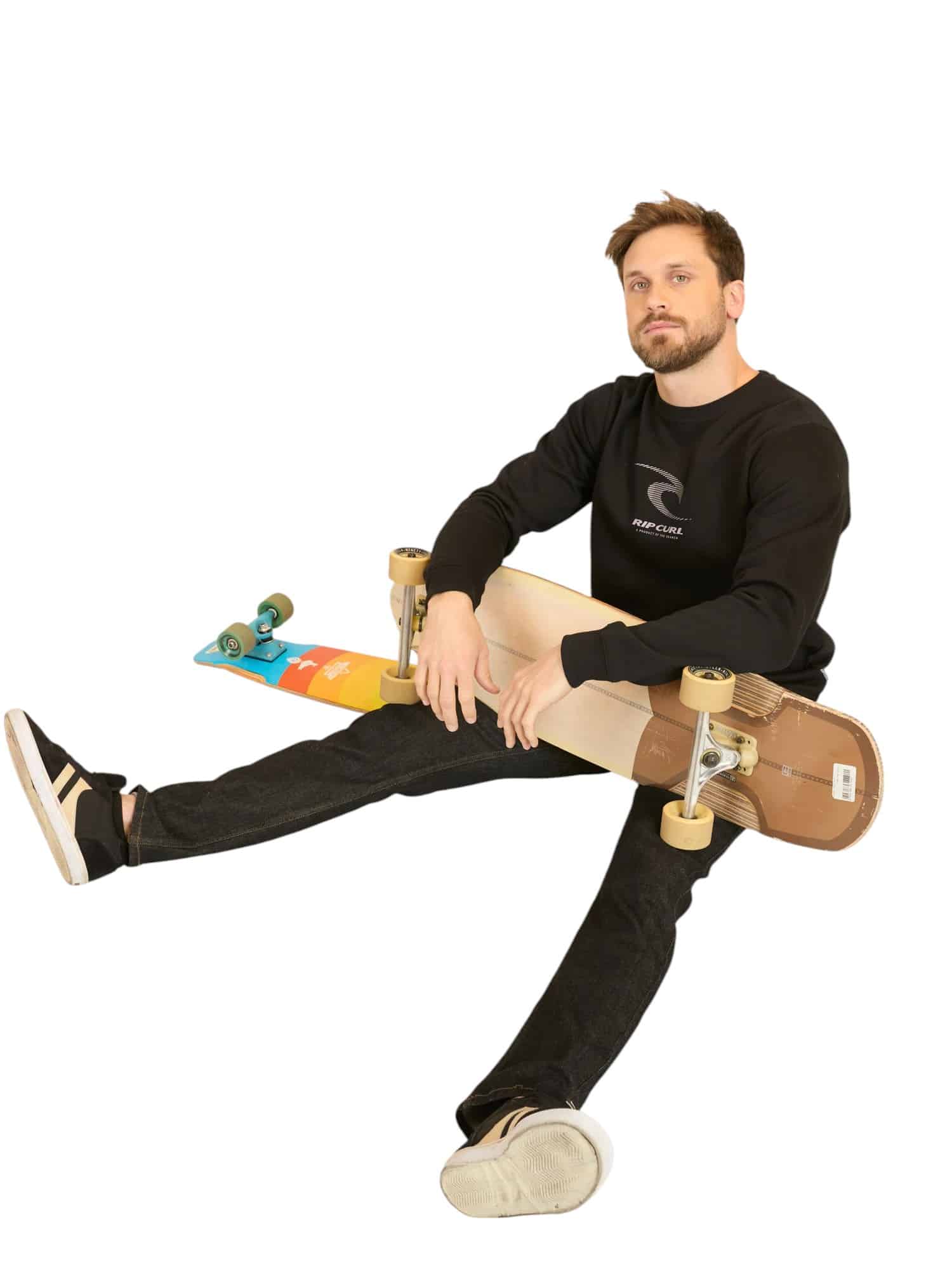 POLERON HOMBRE SEARCH ART LISO BLACK RIP CURL - Imagen 4