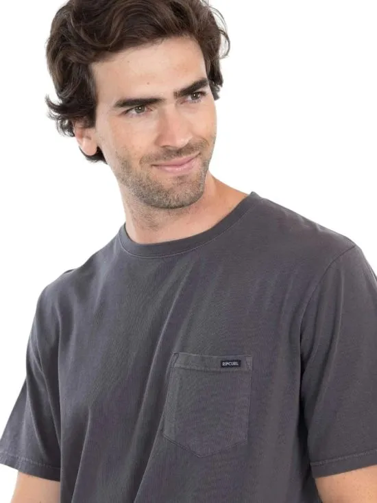 Polera Hombre Basic Pocket Gris Ripcurl - Imagen 3