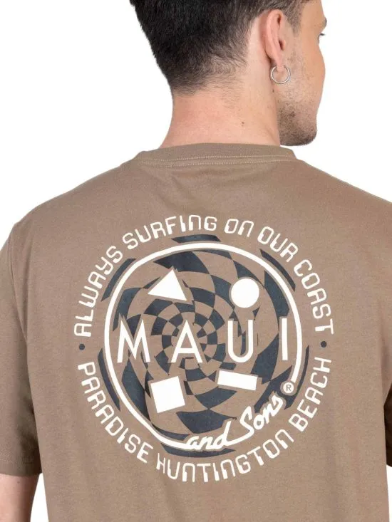 POLERA HOMBRE MC 5P420-MI LISO KHAKI S MAUI - Imagen 3