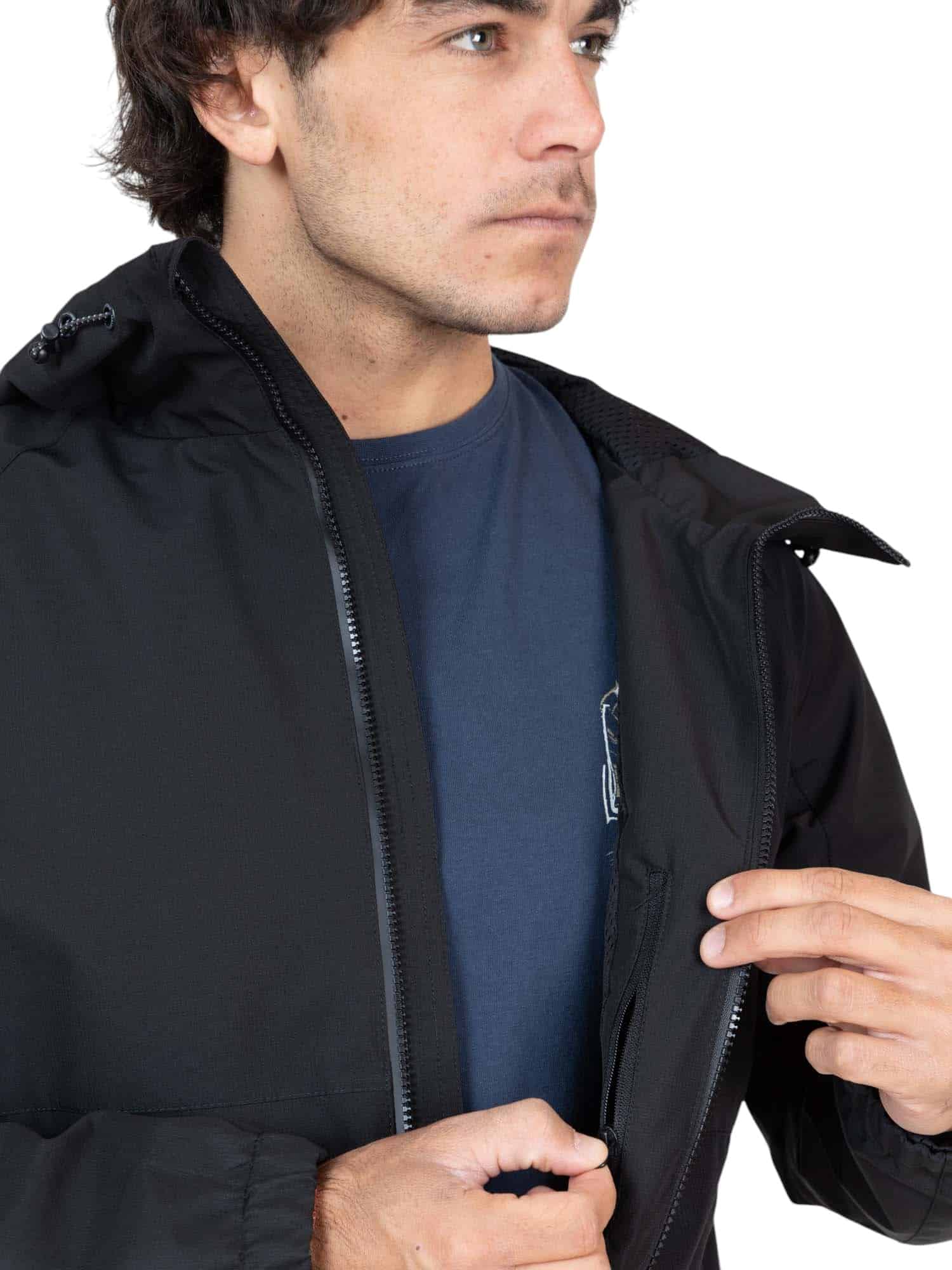 CORTAVIENTO HOMBRE 5K508-MI LISO NEGRO  MAUI - Imagen 3