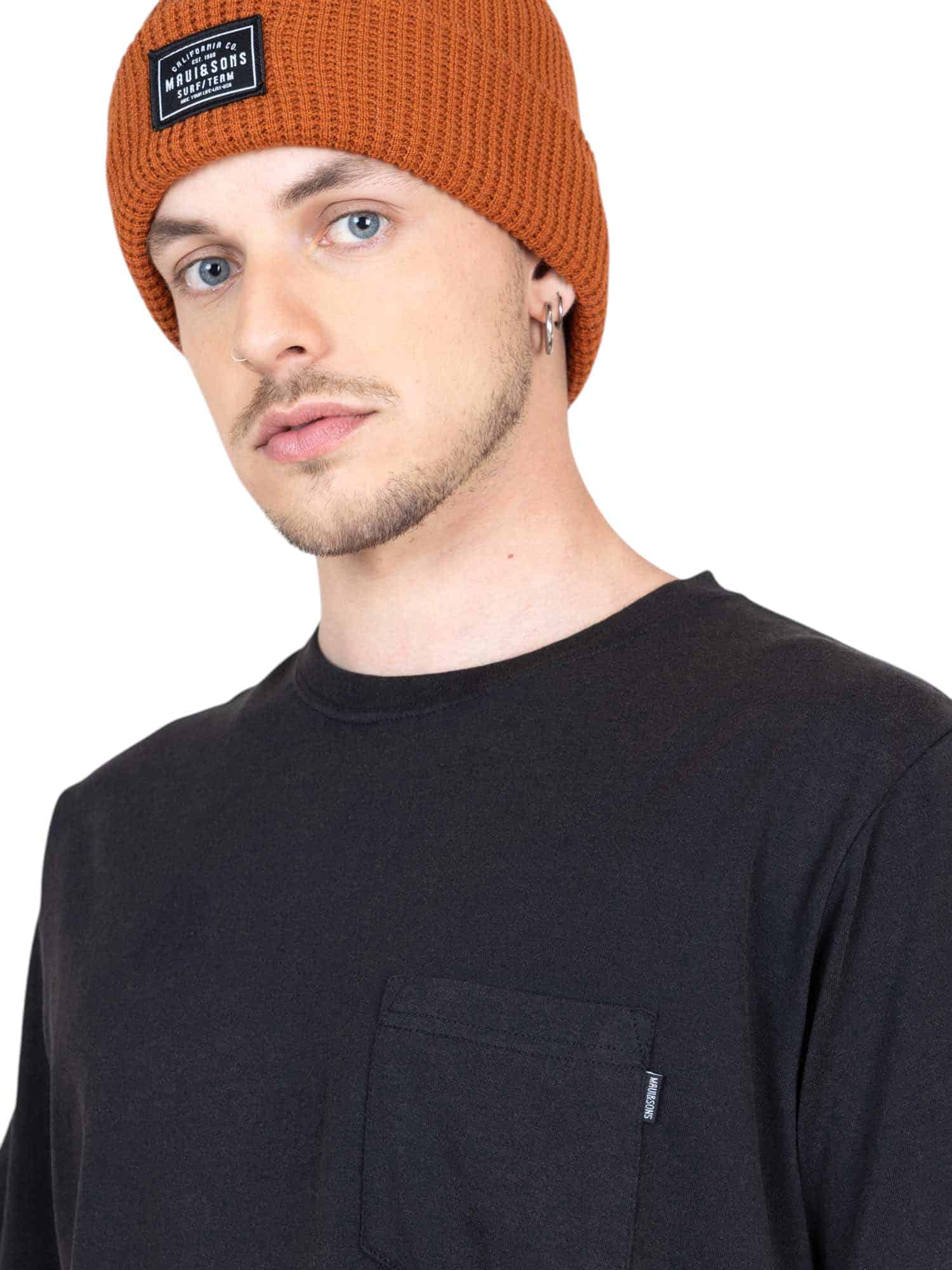 POLERA HOMBRE LISO BLACK MC MAUI - Imagen 3