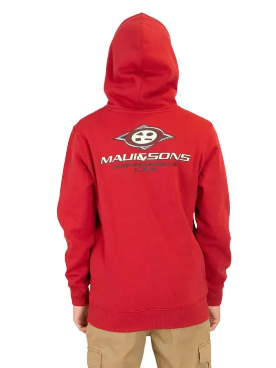 POLERON NIÑO FULL ZIPPER 5O537-MI LISO ROJO MAUI - Imagen 2