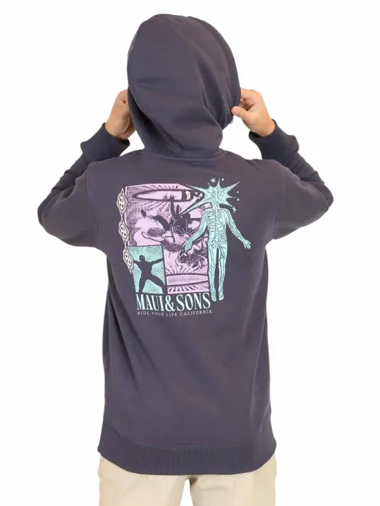 POLERON NIÑO CANGURO 5O527-MI LISO NAVY MAUI - Imagen 2