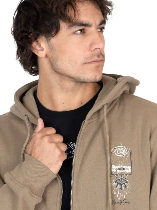 POLERON HOMBRE FULLZIPPER 5O497-MI LISO KHAKI MAUI - Imagen 3