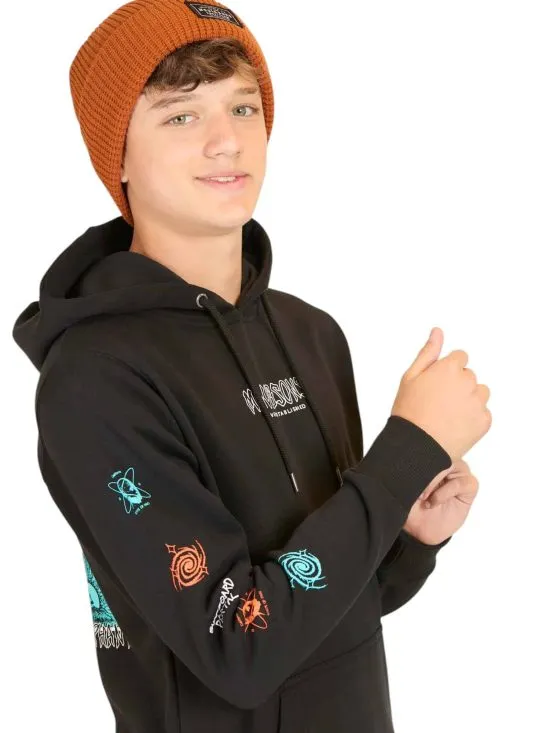 POLERON NIÑO CANGURO 5O528-MI LISO NEGRO MAUI - Imagen 3