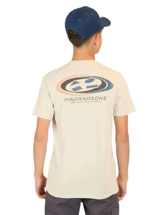 POLERA NIÑO MC 5P431-MI LISO BEIGE MAUI - Imagen 3