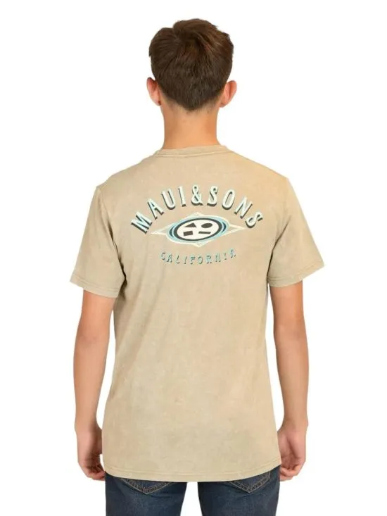 POLERA NIÑO MC 5P437-MI LISO KHAKI MAUI - Imagen 2