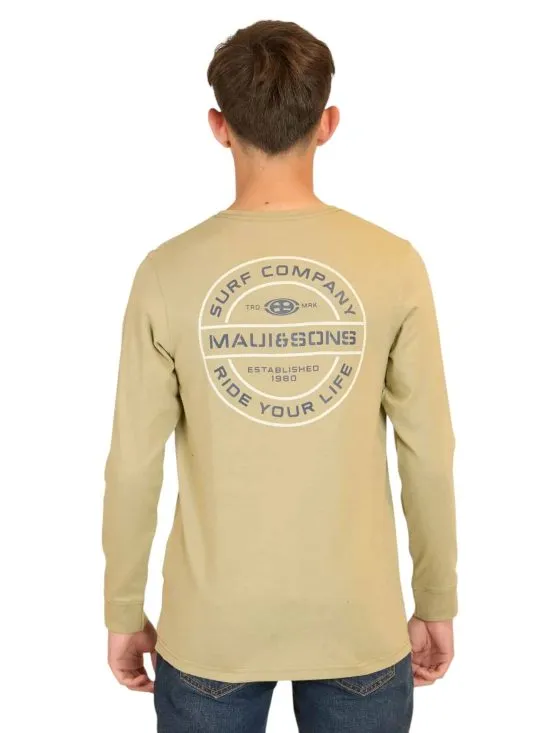 POLERA NIÑO ML 5P453-MI LISO KHAKI MAUI - Imagen 2