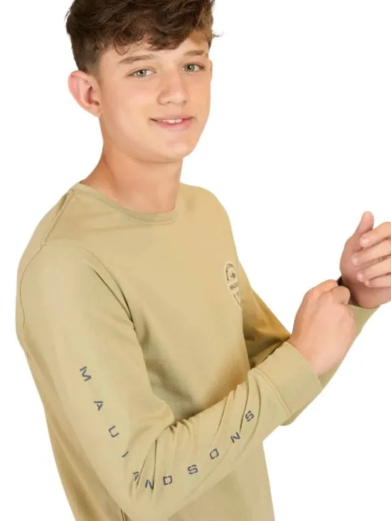 POLERA NIÑO ML 5P453-MI LISO KHAKI MAUI - Imagen 3