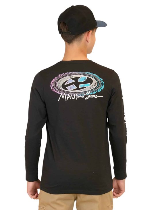 POLERA NIÑO ML 5P457-MI LISO NEGRO MAUI - Imagen 2