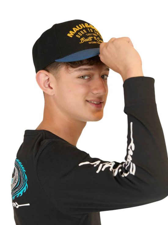POLERA NIÑO ML 5P457-MI LISO NEGRO MAUI - Imagen 3